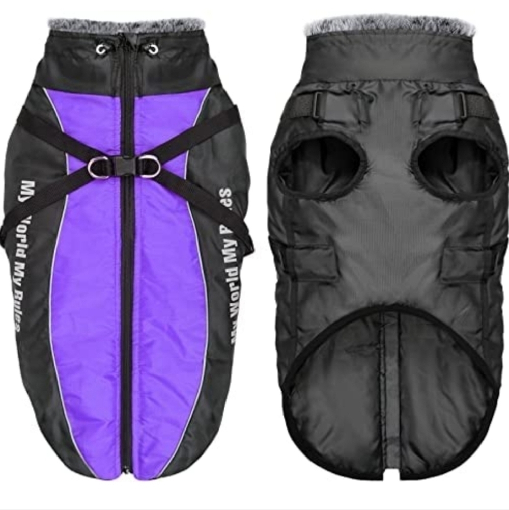 Dog winter coat harness